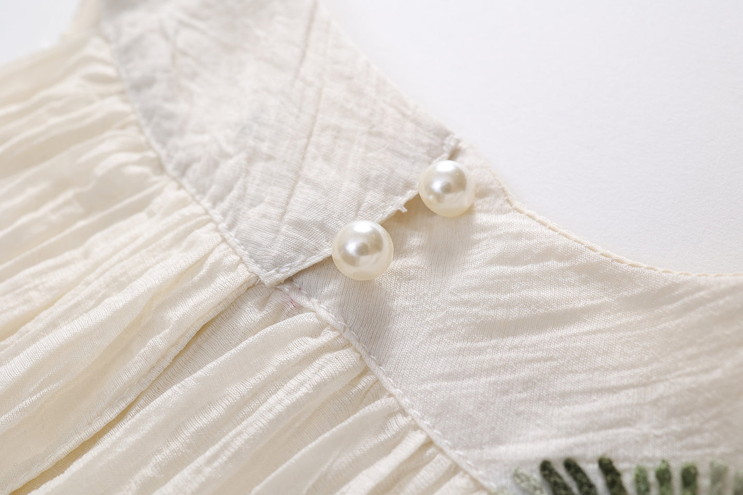 刺繍入り ノースリーブ ワンピース
