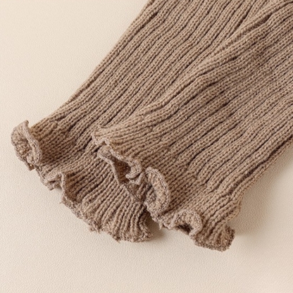 くしゅっとリブレッグウォーマー｜3色展開（グレー／モカベージュ／ホワイト）