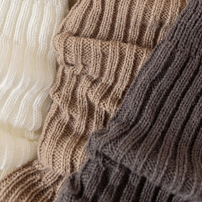 くしゅっとリブレッグウォーマー｜3色展開（グレー／モカベージュ／ホワイト）