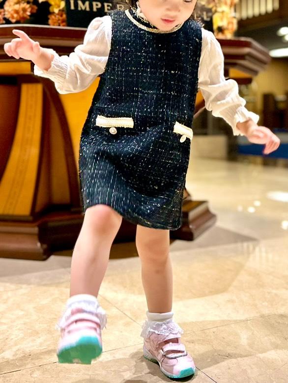 クラシックツイードドレスセット ブラック 子供服 子ども服 こども服