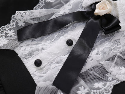 [90~140]レースカラー フォーマルワンピース