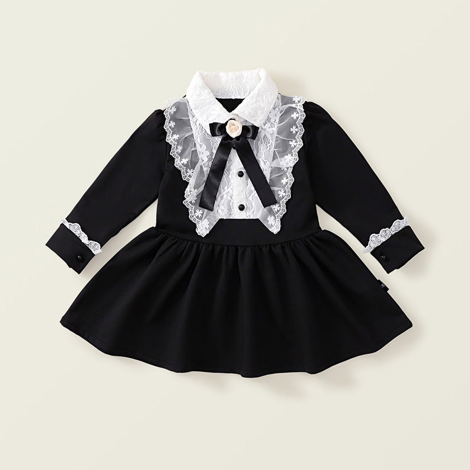 [90~140]レースカラー フォーマルワンピース