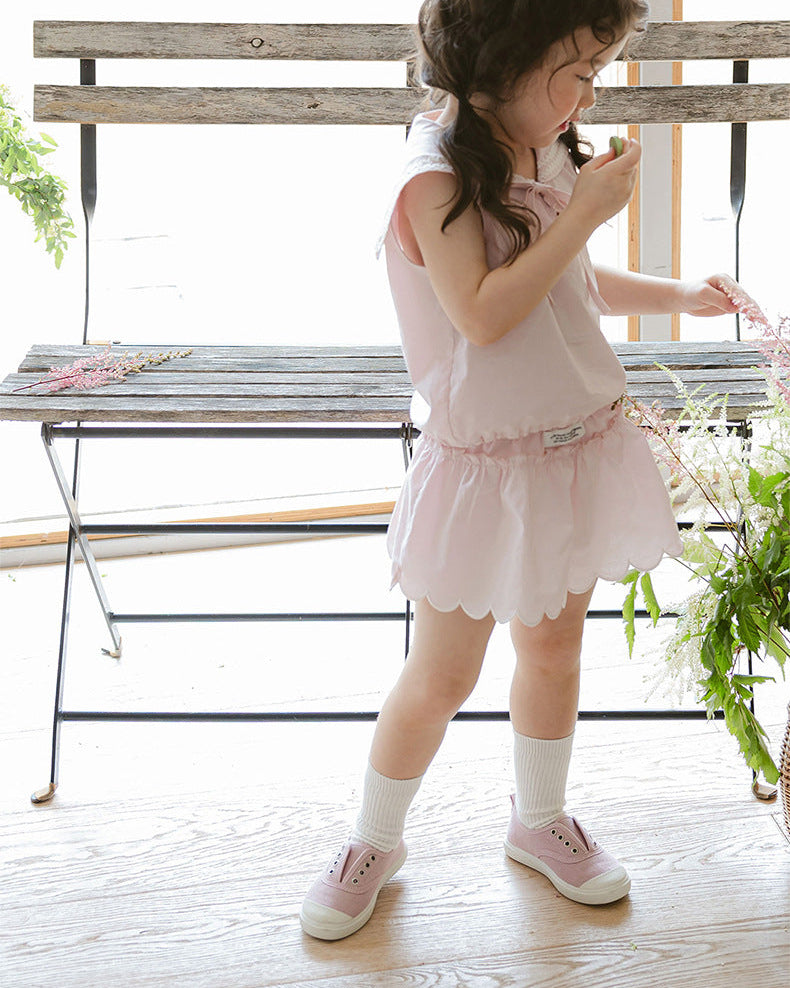 スカラップヘム ショートパンツ