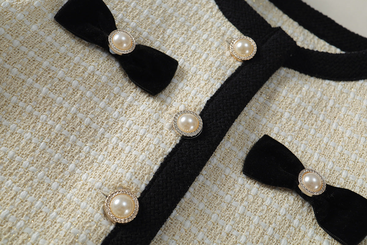 [90~120]ツイード ジャケット＆プリーツスカート セットアップ