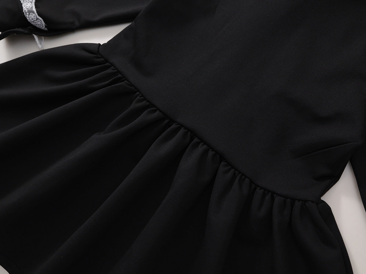 [90~140]レースカラー フォーマルワンピース