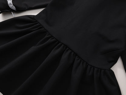 [90~140]レースカラー フォーマルワンピース