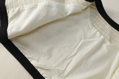 [90~120]ツイード ジャケット＆プリーツスカート セットアップ