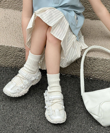 [16~18]メッシュ フラワーストラップスニーカー