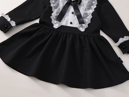 [90~140]レースカラー フォーマルワンピース