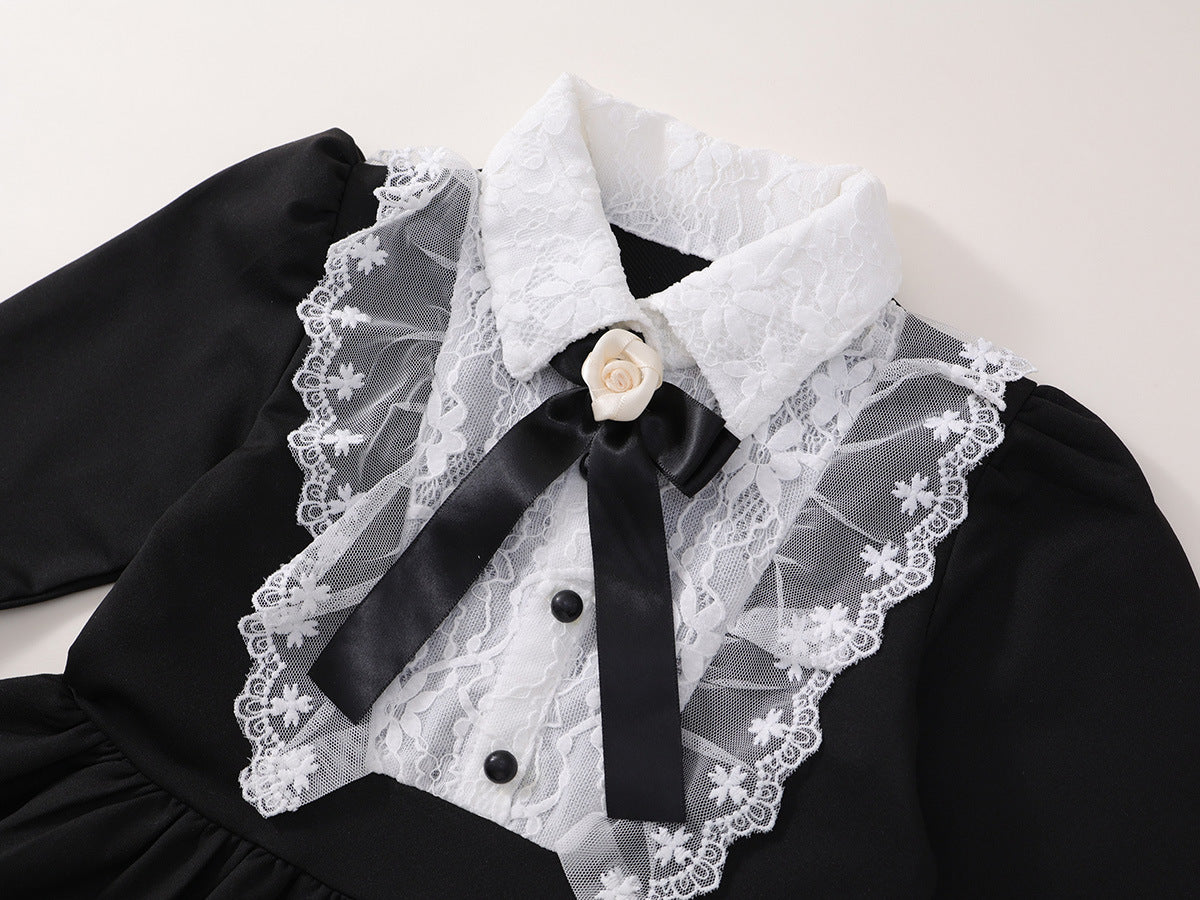 [90~140]レースカラー フォーマルワンピース