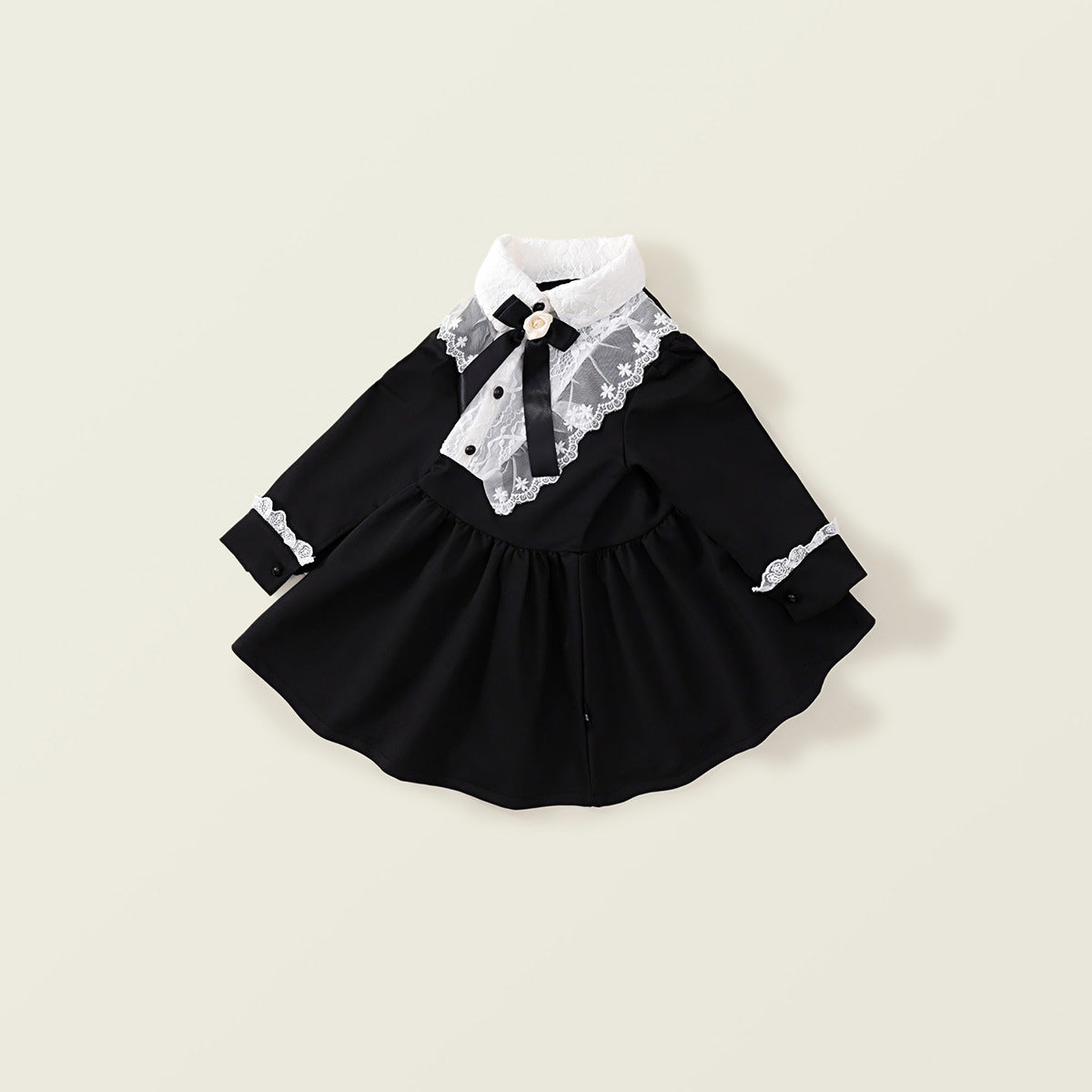 [90~140]レースカラー フォーマルワンピース