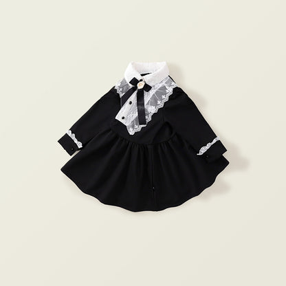 [90~140]レースカラー フォーマルワンピース